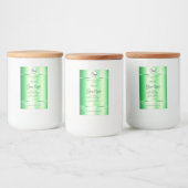 Emerald Green Glitter Product Labels Monogram Logo Voedselcontainer Etiket (Flessen)