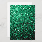Emerald Green glitter sparkles Personalize Kaart (Voorkant / Achterkant)