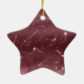 Emerald Green Glitzy Marble Keramisch Ornament (Achterkant)