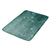 Emerald Green Glitzy Marble Kerstmis Badmat (Gekanteld)