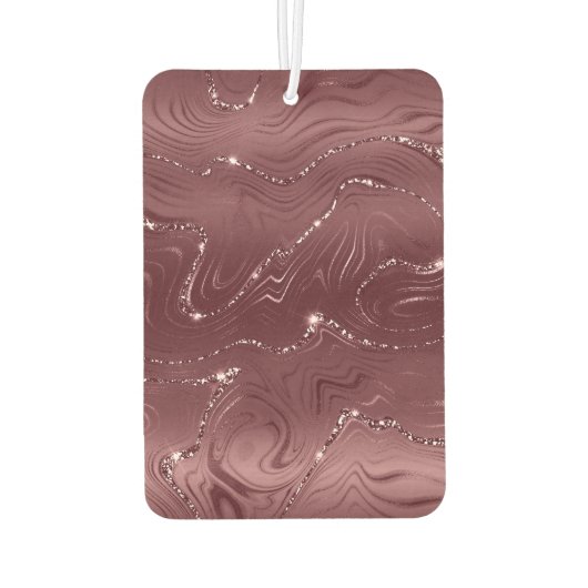 Emerald Green Glitzy Marble Kerstmis Luchtverfrisser (Achterkant)