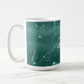 Emerald Green Glitzy Marble Koffiemok (Links)
