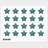 Emerald Green Glitzy Marble Ster Sticker (Vel)