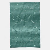 Emerald Green Glitzy Marble Theedoek (Verticaal)