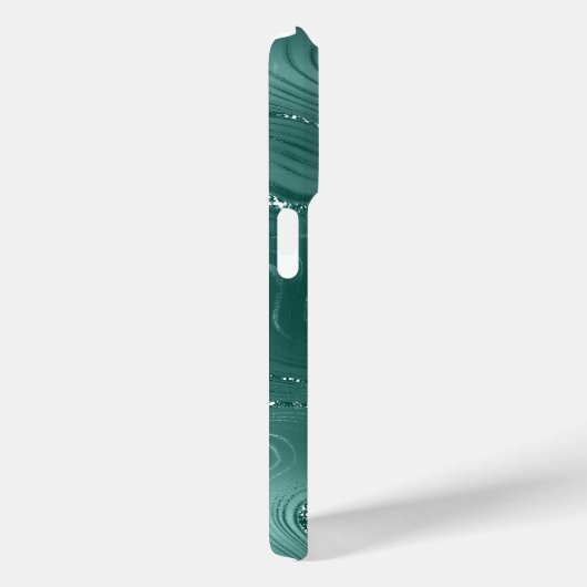 Emerald Green Glitzy Marmer Gepersonaliseerd Case-Mate iPhone Case (Achterkant / Rechts)