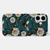 Emerald Green Gold 3D Bijen Daisy Flowers Bumble Case-Mate iPhone Case (Achterkant (horizontaal))