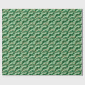 Emerald Green Gold Abstract Marble Design Cadeaupapier (Vlak)