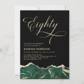 Emerald Green Gold Agaat 80e 80e verjaardag Kaart (Voorkant)