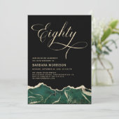 Emerald Green Gold Agaat 80e 80e verjaardag Kaart (Staand voorkant)
