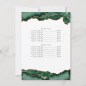 Emerald Green Gold Agaat Bedrijfsprijs Kaart (Achterkant)