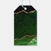 Emerald Green Gold Agaat bruiloft dank u Cadeaulabel (Achterkant)