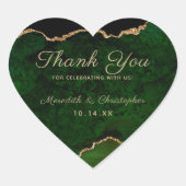 Emerald Green Gold Agaat dank u Hart Sticker (Voorkant)