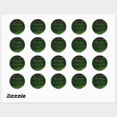 Emerald Green Gold Agaat dank u Ronde Sticker (Vel)