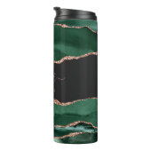 Emerald Green Gold Agaat Dark Bruidsmeisje bruilof Thermosbeker (Geroteerd rechts)