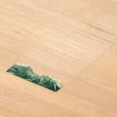 Emerald Green Gold Agaat Elegante Moderne Huwelijk Acryl Uitnodigingen (Laagn)