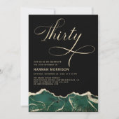 Emerald Green Gold Agate 30e veertigste verjaardag Kaart (Voorkant)