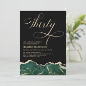 Emerald Green Gold Agate 30e veertigste verjaardag Kaart (Staand voorkant)