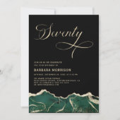 Emerald Green Gold Agate 70e 70e verjaardag Kaart (Voorkant)