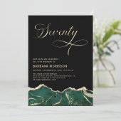 Emerald Green Gold Agate 70e 70e verjaardag Kaart (Staand voorkant)