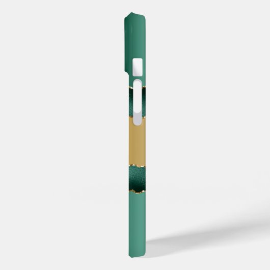 Emerald green gold agate marmer name script Case-Mate iPhone case (Achterkant / Links)