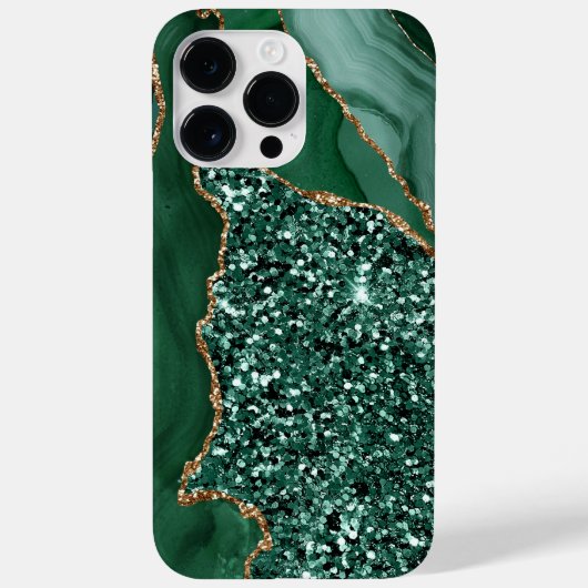 EMERALD GREEN & GOLD AGATE PATTERN Case-Mate iPhone CASE (Achterkant)
