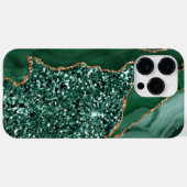 EMERALD GREEN & GOLD AGATE PATTERN Case-Mate iPhone CASE (Achterkant (horizontaal))