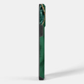 EMERALD GREEN & GOLD AGATE PATTERN iPhone HOESJE (Rechterkant)