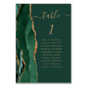 Emerald Green Gold Agate Wedding Kaart (Voorkant)