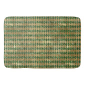 Emerald Green & Gold Argyle Pattern Badmat (Voorkant)