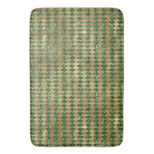 Emerald Green & Gold Argyle Pattern Badmat (Voorkant Verticaal)