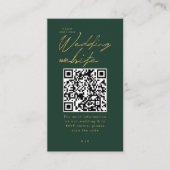 Emerald Green Gold Bezoek onze trouwwebsite Informatiekaartje (Voorkant)