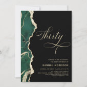 Emerald Green Gold Black Agaat 30e verjaardag Kaart (Voorkant)