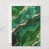 Emerald Green Gold Black Agaat 50e verjaardag Kaart (Achterkant)