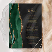 Emerald Green Gold Black Agaat Wedding Menu
