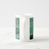 Emerald Green Gold Bone China Mok met aangepaste n (Achterkant)