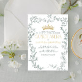 Emerald Green Gold Botanische Bloemen Quinceañera Kaart