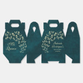 Emerald Green Gold Butterfly 15 Años Mis Quince Bedankdoosjes (Ongevouwen)