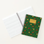 Emerald Green & Gold Christmas Hardcover Journal Notitieboek (Binnen)