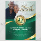 Emerald Green & Gold Church Anniversary Flyer (Voorkant)