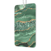 Emerald Green Gold Custom Name Luchtverfrisser (Links)