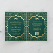 Emerald Green Gold Elephant Indiase bruiloft (Binnen)