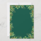Emerald Green & Gold Eucalyptus 50e verjaardag Kaart (Achterkant)