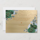 Emerald Green Gold Floral Bedankkaart (Voorkant)