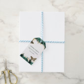 Emerald Green Gold Floral Elegant Quinceanera Cadeaulabel (Met Touw)