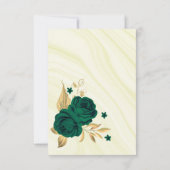emerald green gold floral geometric bedankkaart (Achterkant)