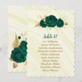 emerald green gold floral geometric seining chart kaart (Voorkant / Achterkant)
