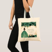 Emerald Green Gold Floral Princess Quinceanera Tote Bag (Voorkant (product))