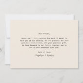 Emerald Green & Gold Flowers Hartelijk dank Bedankkaart (Achterkant)