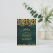 Emerald Green Gold Foil-logo - Gegevens Informatiekaartje (Staand voorkant)