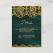 Emerald Green Gold Foil-logo - Gegevens Informatiekaartje (Voorkant)